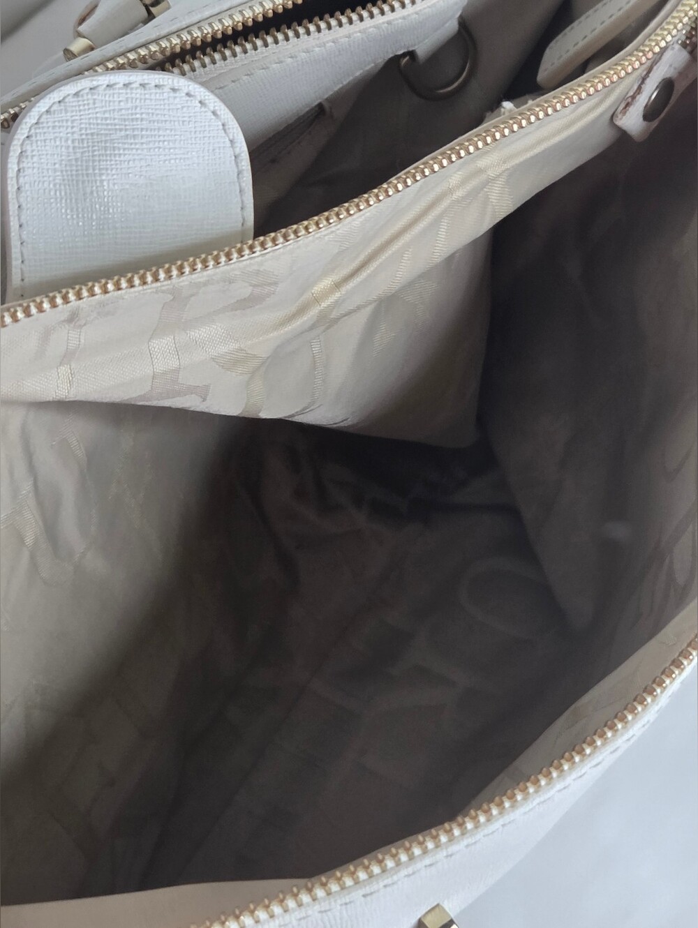 Furla Ivory Top-Handle Tote with Gold Accents - Picture 8 of 14